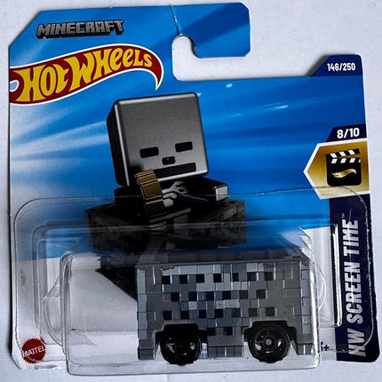 Hot Wheels Minecart Skeleton Diecast Car, HW Screen Time, 1:64 Scale, 146/250