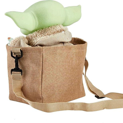 Mattel Star Wars Grogu Plush 10-inch Toy, Character Figure with Soft Body, Sounds & Carrier, Inspired by Star Wars The Mandalorian