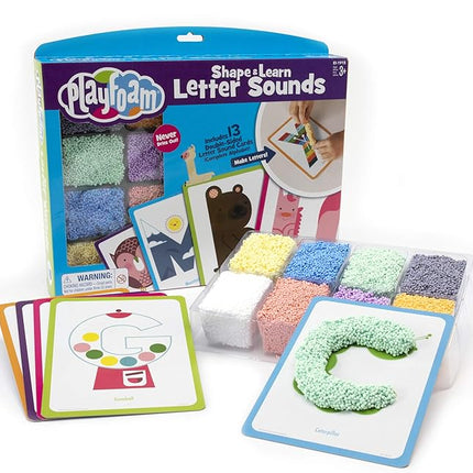 Educational Insights Playfoam Shape & Learn Letter Sounds: Flash Card Set, Preschoolers Learn to Write, Sensory Toys, Ages 3+