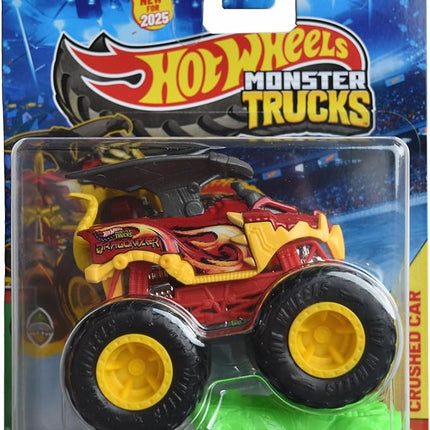 Hot Wheels Monster Trucks Dragonizer, Beast Bashers 4/6 Includes Crushed Car