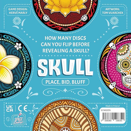 Asmodee Skull Party Game - Bluffing and Strategy Game, Family Fun for Kids & Adults, Ages 13+, 3-6 Players, 30 Minute Playtime