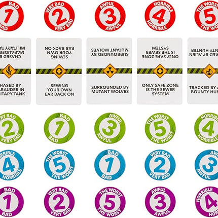 MOOSE GAMES The Worst-Case Scenario Card Game Apocalypse | Match How Players Rank Five Apocalyptic Scenarios from Bad to Worst | Score Points and Win! for Ages 14 to Adult for 3 to 6 Players