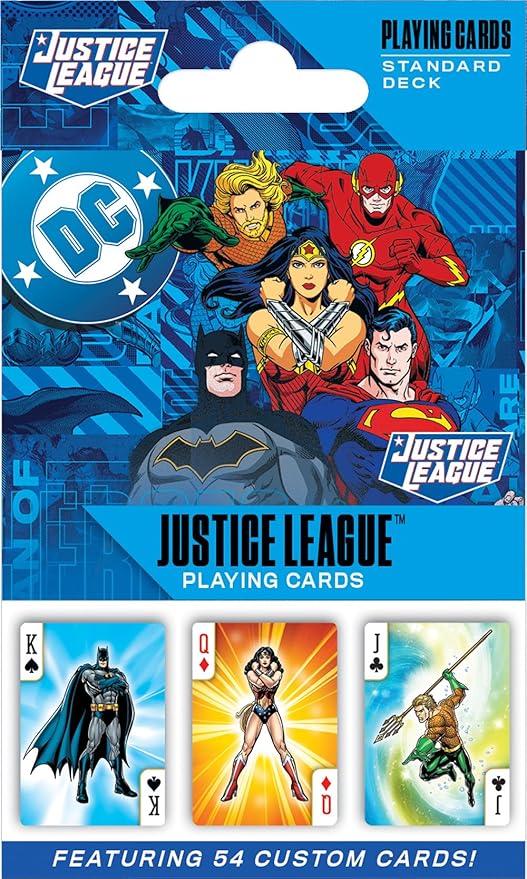 Masterpieces Officially Licensed Justice League Playing Cards - 54 Card Deck for Adults
