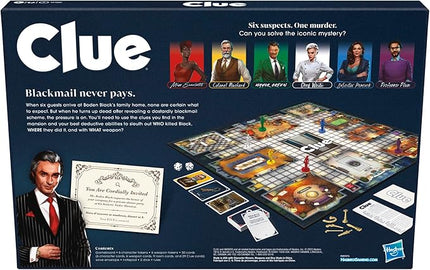 Clue Board Game for Ages 8 and Up, Reimagined Clue Game for 2-6 Players, Mystery, Detective, Family Games for Kids and Adults