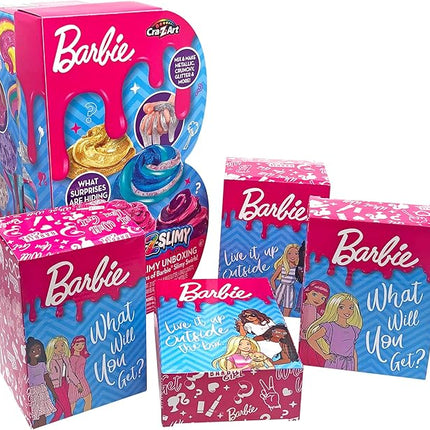 Barbie CRA-Z-Slimy Super Slimy Unboxing Slime Kit, Mix & Make Tons of Barbie Slime for Ages 6 and Up