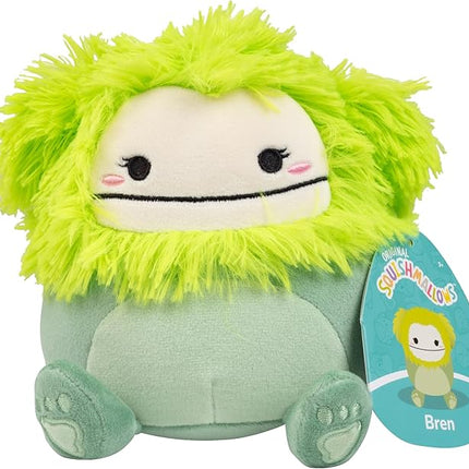 Squishmallows Original 5-Inch Bren The Bigfoot - Official Jazwares Plush - Collectible Soft & Squishy Mini Stuffed Animal Toy - Add to Your Squad - Gift for Kids, Girls & Boys