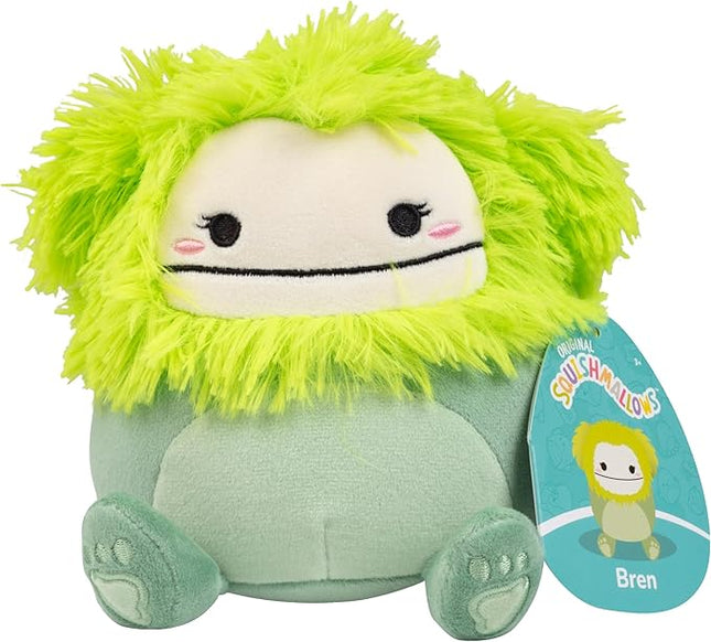 Squishmallows Original 5-Inch Bren The Bigfoot - Official Jazwares Plush - Collectible Soft & Squishy Mini Stuffed Animal Toy - Add to Your Squad - Gift for Kids, Girls & Boys