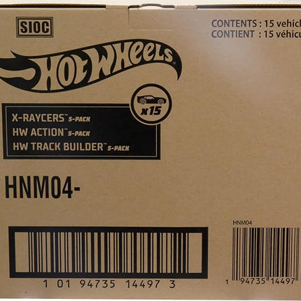 Hot Wheels Toy Cars or Trucks 5-Pack Bundle, 3-Themed Sets of 5 1:64 Scale Die-Cast Vehicles for Kids & Collectors, 15 Total (Styles May Vary)