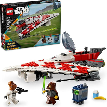LEGO Star Wars Jedi Bob’s Starfighter Buildable Toy Vehicle, Brick Built Star Wars Starship with Jedi Bob Minifigure, Birthday Gift Idea for Boys, Girls or Any Fan Ages 8 and Up, 75388