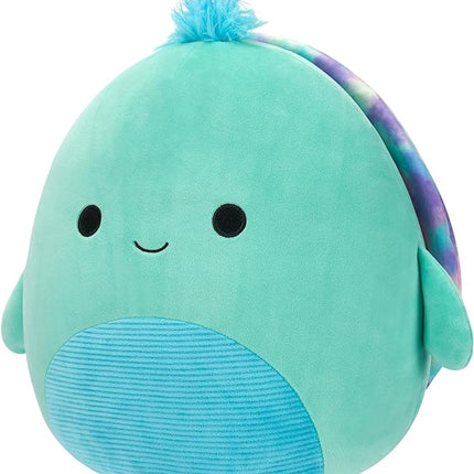 Squishmallows Original 12-Inch Cascade Teal Turtle with Tie-Dye Shell - Official Jazwares Plush