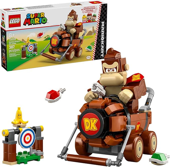 LEGO Super Mario: Mario Kart Donkey Kong & DK Jumbo - Collectible Toy Building Set for Kids, Boys and Girls, Ages 8+ - Nintendo Donkey Kong and Mario Kart Toy for Fans - Gift Idea - 72033