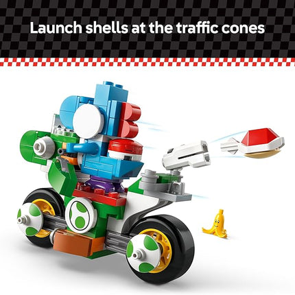 LEGO Super Mario: Mario Kart Yoshi Bike - Building Toy Set for Kids, Boys and Girls, Ages 7+ - Mario Kart Toy for Fans with Blue Yoshi - Gift Idea for Birthdays - 72031