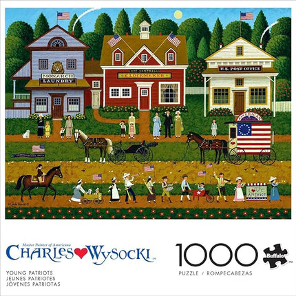 Buffalo Games - Charles Wysocki - Young Patriots - 1000 Piece Puzzle - Challenging Puzzle Perfect for Game Nights - Finished Size is 26.75 x 19.75