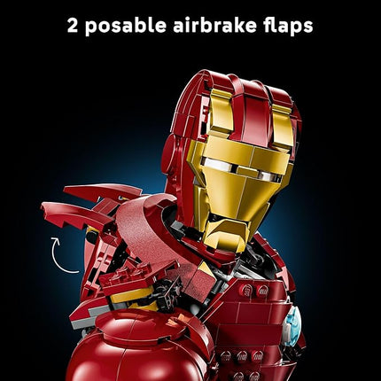 LEGO Marvel Iron Man MK4 Bust - Building Kit for Adults, Ages 18+ - Includes Iron Man Minifigure - Collectible Model for Super Hero Fans - Gift for Men and Women - 76327