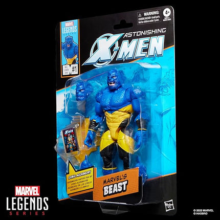 Marvel Legends Series Marvel's Beast, Astonishing X-Men Comics-Inspired Collectible 6-Inch Scale Action Figure with Character-Sized Comic Accessory