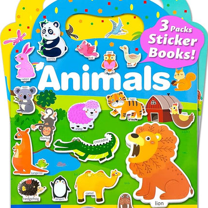 Reusable Sticker Book for Toddlers 2-4 Years, Stickers for Kids, Toddler Sticker Book Ages 1-3, Toddler Craft Activities, Toddlers Travel Toys Ages 2+ Boy Girl Birthday Gifts