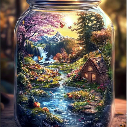 Jigsaw Puzzles for Adults 1000 Pieces Impossible Hard Difficult Challenging Puzzles for Adults 1000pc Puzzles World in Bottle Nature's Dream Jigsaw Puzzle 1000 Pieces 28 x 20 inch