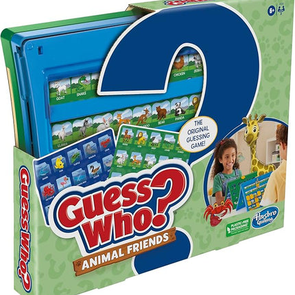 Hasbro Gaming Guess Who? Animal Friends Game | 2 Double-Sided Animal Sheets | 2-Player Board Games for Kids | Back to School Gifts | Ages 6+ (Amazon Exclusive)