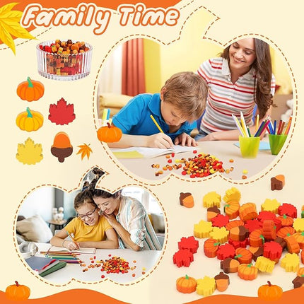 JUNEBRUSHS Fall Mini Erasers, 150Pcs Cute Thanksgiving Erasers Mini Erasers for Bulk Maple Leaf Novelty Pencil Erasers Stationery for Classroom Prizes Homework Rewards Gifts Party Favors