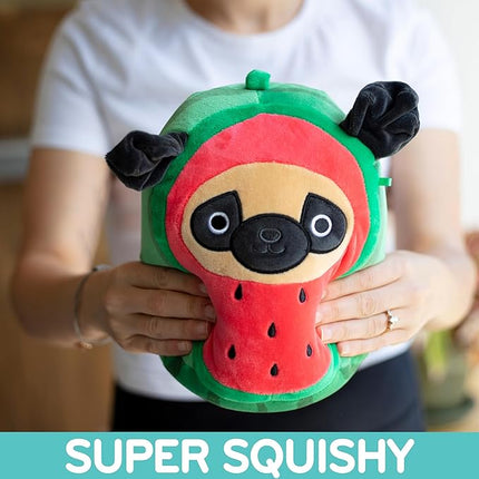 Squishmallows 8" Prince The Watermelon Pug Plush - Official Jazwares - Soft Collectible Stuffed Animal, Cute Squeeze Toy for Kids, Toddlers & Collectors, for Birthday or Holiday
