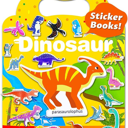 Benresive Reusable Sticker Books for Kids 2-4, Sticker Books for Toddlers 1-3 2-4, Toddler Travel Toys Activities Crafts Gifts - Dinosaur