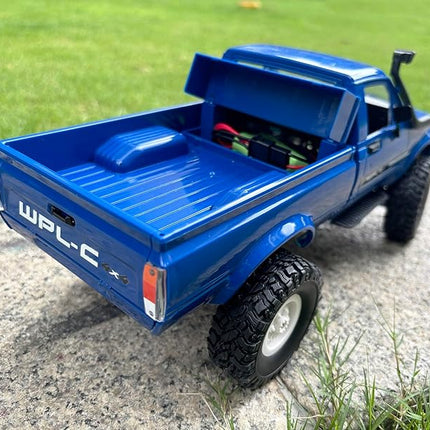 RC Crawler WPL C24 RC Rock Crawler RC Truck 4x4 Off Road RTR, 1/16 Scale Remote Control Truck All Terrain 2.4 Ghz with Proportional Steering LED Lights Hobby Toys Adult