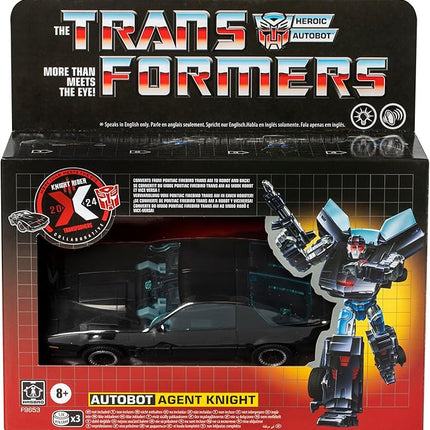 Transformers Collaborative Knight Rider x Toy, Autobot Agent Knight 6.5-inch Action Figure, 8+