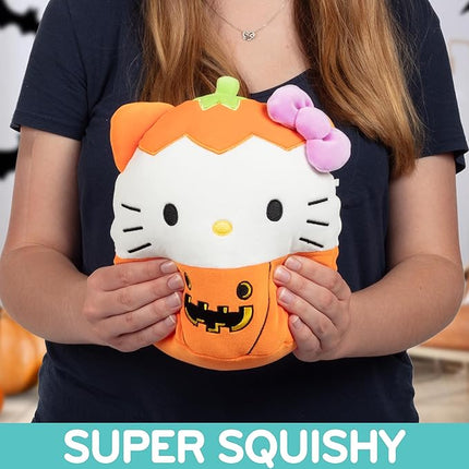 Squishmallows Original 8-Inch Hello Kitty Jack O' Lantern - Official Jazwares Halloween Pumpkin Plush - Collectible Soft & Squishy Sanrio Stuffed Animal Toy - Gift for Kids, Girls & Boys