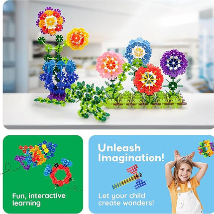 PicassoTiles Construction Building Chips Block 300 Piece Set Interlocking Plastic Disc STEM Learning Toy Creative Education Child Brain Development Play for Toddler Kids Boys Girls Ages 3 & Up PTF300