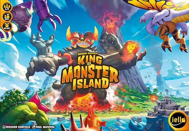 IELLO: King of Monster Island - Strategy Board Game, Sequel of The King of Line, Family, Play Cooperatively, Ages 10+, 1-5 Players, 60 Minutes