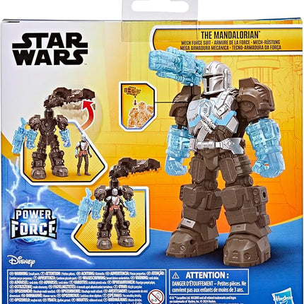STAR WARS Epic World of Action The Mandalorian Mech Force Suit, 6.5-Inch Mech Suit & 4-Inch Action Figure, Toys for Boys & Girls Ages 4+