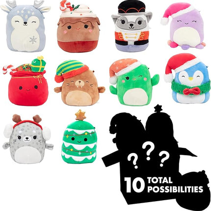 Squishmallows Original 5-Inch Christmas Mystery Box 5 Pack - Official Jazwares Plush - Includes Various Holiday Plush - Collectible Soft & Squishy Mini Stuffed Animal Toy - Gift for Kids, Girls & Boys