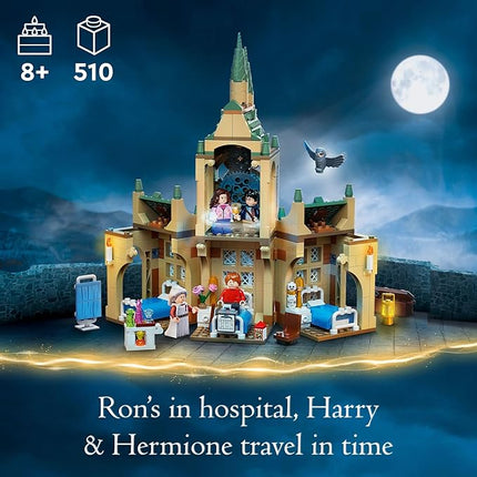 LEGO Harry Potter Hogwarts Hospital Wing 76398 Building Toy Castle Kit with Clock Tower, The Prisoner of Azkaban, Includes Harry Potter, Hermione Granger, Ron Weasley & Madam Pomfrey Minifigures