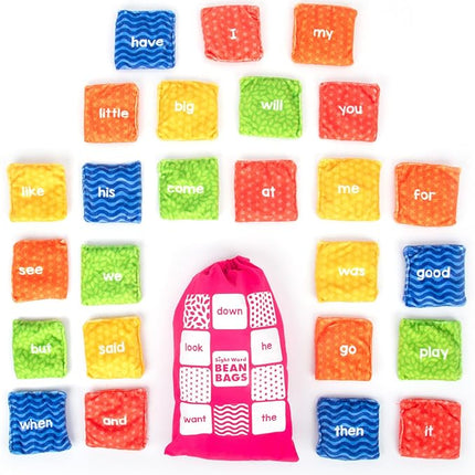 Educational Insights Sight Word Bean Bags - Tactile Bean Bags for Kids Classroom, Toddler Learning Activities, Gift for Kids Ages 3+