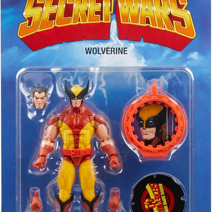 Marvel Legends Series Wolverine, X-Men Retro Comics Secret Wars Collectible 6 Inch Action Figure with Shield