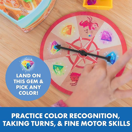 Educational Insights Ruby's Gem Quest - Preschool Fine Motor Board Game for Kids, Learning Scissor Skills & Color Matching, Fun Family Game Night, Therapy Games & Tweezer Toys, for 2-4 Players Ages 3+