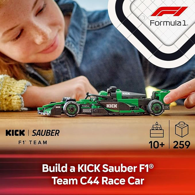 LEGO Speed Champions Kick Sauber F1 Team C44 Race Car Toy - Building Set for Kids, Boys & Girls, Ages 10+ - Toy Car for F1 Fans - Gift Idea for Birthday - 77247