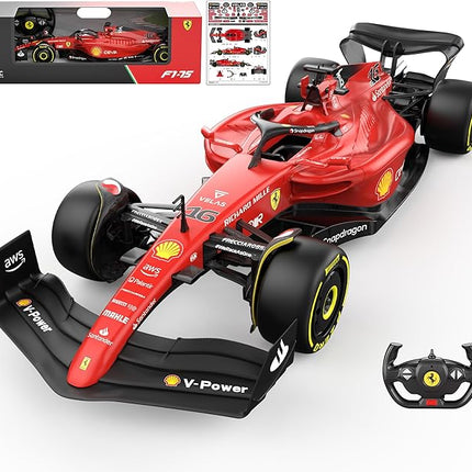 Voltz Toys Authentic Licensed 1:12 Ferrari F1 75 Remote Control Car - F1 Collection RC car Series for Kids and Adults - 2.4GHz RC Car for Gift (1:12 Ferrari F1 75)