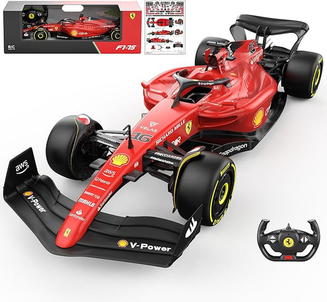 Voltz Toys Authentic Licensed 1:12 Ferrari F1 75 Remote Control Car - F1 Collection RC car Series for Kids and Adults - 2.4GHz RC Car for Gift (1:12 Ferrari F1 75)