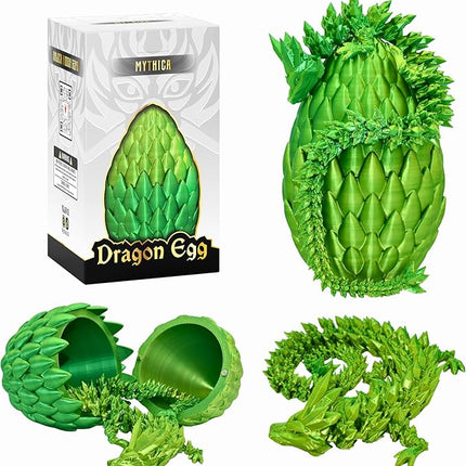 MYTHICA 3D Printed Dragon Egg Unleash Your Imagination with Our Crystal Mystery Dragon Egg Collection Fully Articulated Fidget Desk Toy for ADHD, Autism, Anxiety & Stress Relief (Mystical Jungle)
