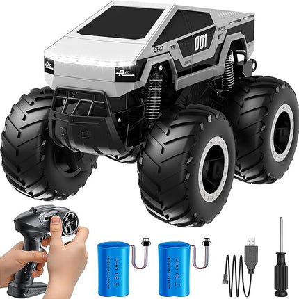 Remote Control Car Off-Road Pick-up Truck, 4WD Waterproof RC Trucks Toy RC Cars for All Terrain, 1:16 Amphibious Truck Toys 2.4GHz Vehicles Kids Gifts for Boys and Girls Aged 6-12