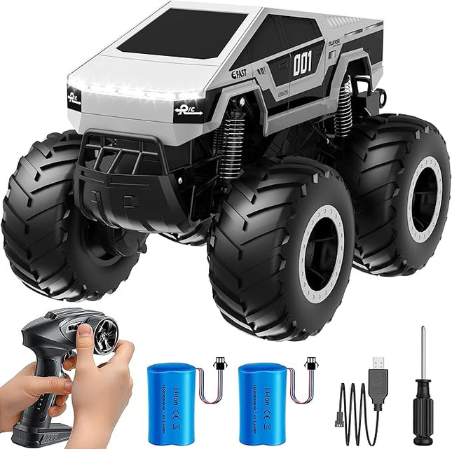 Remote Control Car Off-Road Pick-up Truck, 4WD Waterproof RC Trucks Toy RC Cars for All Terrain, 1:16 Amphibious Truck Toys 2.4GHz Vehicles Kids Gifts for Boys and Girls Aged 6-12
