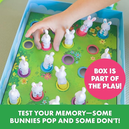 Educational Insights Pop Pop Bunny Hop - Memory & Color Matching Game for 2-4 Players, Preschool Learning Game, Gift for Ages 3+