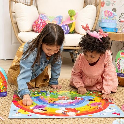 Crocodile Creek 36-Piece Jigsaw Floor Puzzle - Fun Floor Puzzles for Kids Ages 3-5 - Heavy-Duty Shaped Box for Storage - Space Explorer - 24" W x 18" H Finished