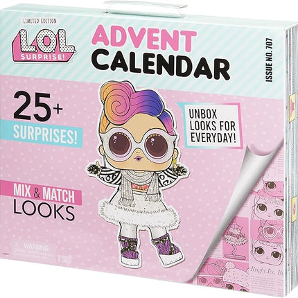 L.O.L. Surprise! Advent Calendar with 25+ Surprises Including a Collectible Doll with Mix and Match Outfits, Shoes, and Accessories - Great Holiday Gift for Kids