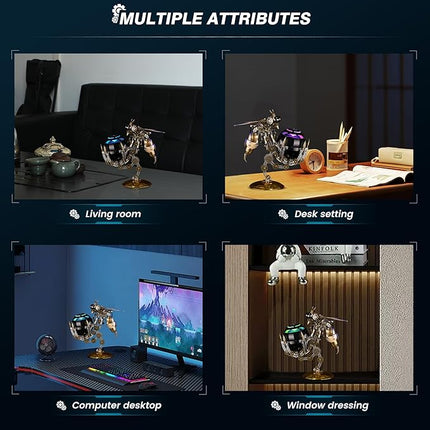 3D Metal Puzzles for Adult, DIY Metal Puzzle Toys, Cyberpunk Mechanical Wasp with Speaker for Men's Birthday (Speaker Version)