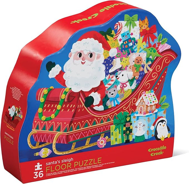 Crocodile Creek 36 Pc Puzzle/Santa's Sleigh