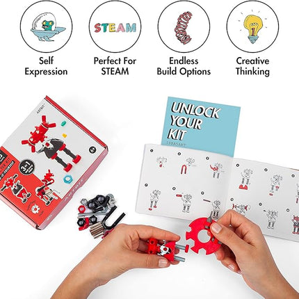 The Off Bits ArtBit Build Your Own Robot Toy Construction Set, Educational Easter Gift Ideas STEM Activities Learning Kit, Creative Build and Play Model Kit Steam Toys for 6 7 8 9 10+ Year Old