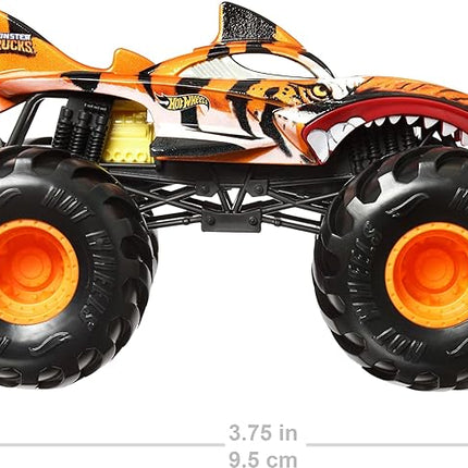 Hot Wheels Monster Trucks, Oversized Monster Truck, 1:24 Scale Die-Cast Toy Truck with Giant Wheels and Cool Designs
