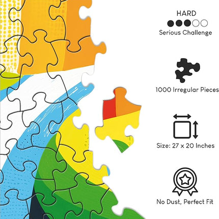 No Image Puzzle 1000 Irregular Pieces Extreme Difficult Jigsaw Challenge Adults Hardest Puzzle No Guide Ultimate Brain Teaser Hard Level Enchanted Forest Mystery Unique Gift